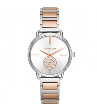 Michael KORS Portia Crystals Two Tone Stainless Steel Bracelet MK3709