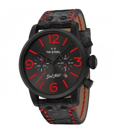 TW STEEL Son Of Time DESPERADO Special Edition Chronograph Black Leather Strap MST13