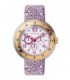 VOGUE Flash Rose Gold Purple Leather Strap 17004.3