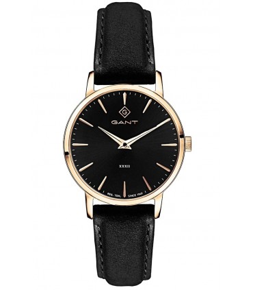 GANT Park Avenue 32 Gold Black Leather Strap G127005