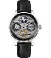INGERSOLL Jazz Automatic Dual Time Black Leather Strap I07701