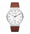 SKAGEN Mens Klassik Brown Leather Strap SKW6082