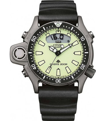 CITIZEN PROMASTER MARINE QUARTZ 50.7MM GREEN DIAL MENS WATCH JP2007-17W