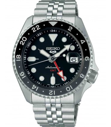 SEIKO 5 Sports Automatic Dual Time Silver Stainless Steel Bracelet SSK001K1