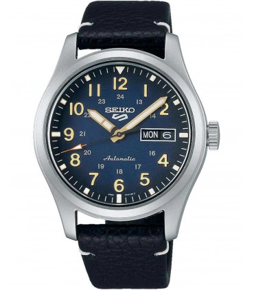 SEIKO 5 Sports Automatic Blue Leather Strap SRPG39K1F