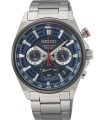 SEIKO Racing Sport Chronograph Silver Stainless Steel Bracelet SSB407P1