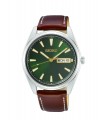 SEIKO Essential Time Stainless Steel Brown Leather Strap SUR449P1