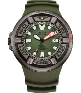 CITIZEN Promaster Eco-Drive Divers Khaki Rubber Strap BJ8055-04X