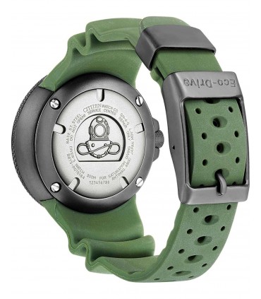 CITIZEN Promaster Eco-Drive Divers Khaki Rubber Strap BJ8055-04X