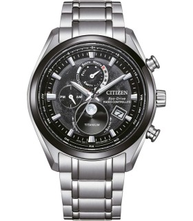 CITIZEN Tsuki-yomi Eco-Drive RadioControlled Silver Titanium Bracelet BY1018-80E