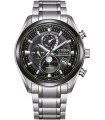 CITIZEN Tsuki-yomi Eco-Drive RadioControlled Silver Titanium Bracelet BY1018-80E