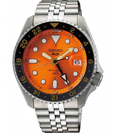 SEIKO 5 Sports Automatic Dual Time Silver Stainless Steel Bracelet SSK005K1