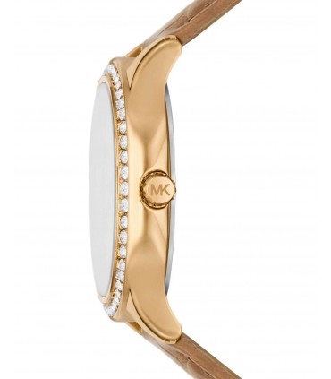 MICHAEL KORS Sage Crystals Brown Leather Strap MK4819