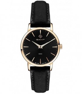GANT Park Avenue 32 Gold Black Leather Strap G127005