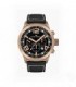 MARC COBLEN Rose Gold Chronograph Black Leather Strap MC42R2