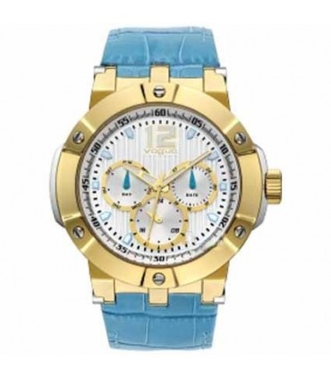 VOGUE Elegance Multifunction Blue Leather Strap 16001.4