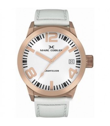 MARC COBLEN Rose Gold White Leather Strap MC50R3