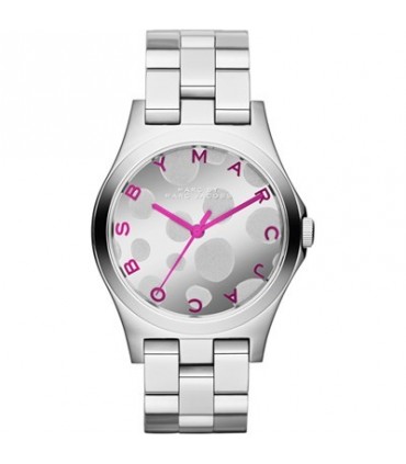 Marc By Marc Jacobs Henry Gloss Pop Silver Watch  MBM3266