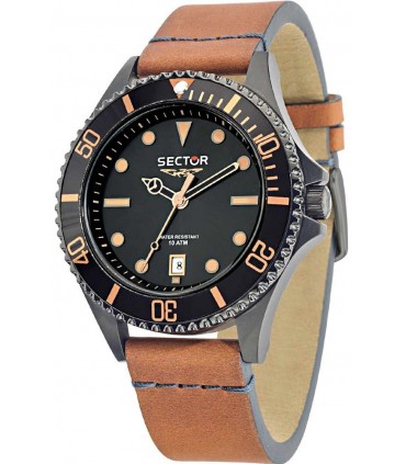 SECTOR 235 Brown Leather Strap R3251161014