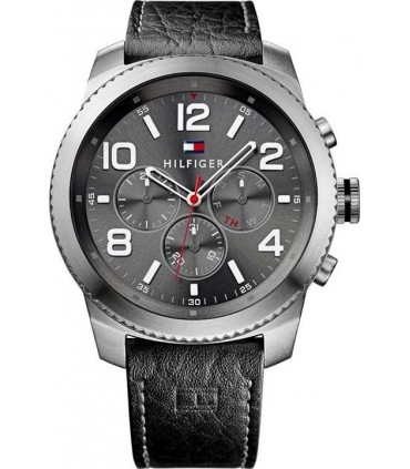 Tommy HILFIGER Graham Multifunction Black Leather Strap 1791110